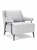 Modernes graues Sessel-Design mit metallischen Beinen**
