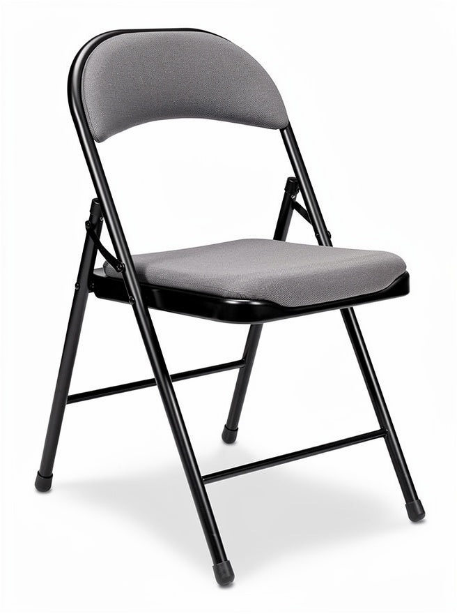 **Klappstuhl aus Stahl mit gepolsterter Sitzfläche**